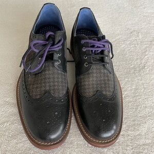 TED BAKER London Men's Black and Purple Brogues